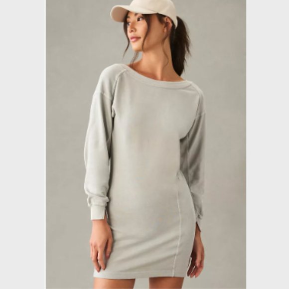 Brand New Daily Practice by Anthropologie Darla Long-Sleeve Open-Back Dress - Picture 2 of 8